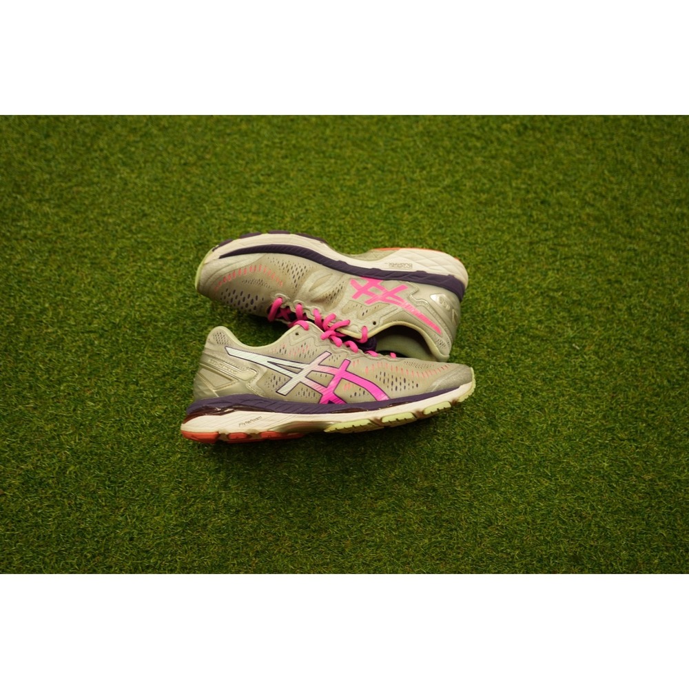 Asics‎ Gel-Kayano 23 T696N Womens 8 Running Shoes Gray Purple Athletic Sneakers